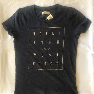 Hollister Heather Blue Soft Cotton Metallic Print